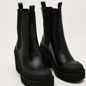 Nasty Gal Vegan Leather Chunky Boots 37